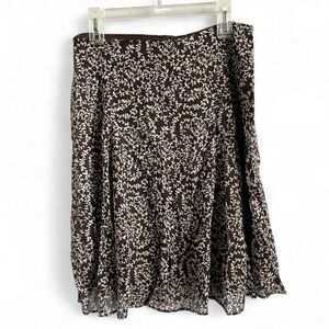 NWT Y2K DEADSTOCK GEORGE Brown Printed Yoke Skirt Western Boho Fairy Grunge Sz 8